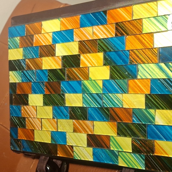 Vintage Geometric Glass Handbag - Picture 5 of 9